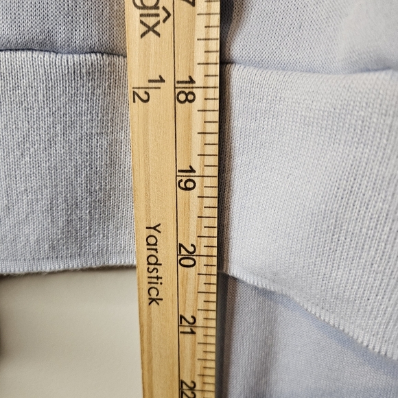 Harper & Ivy Light Sky Blue Los Angeles Drop Sleeve Oversized Cropped Sweater XL - Picture 6 of 8